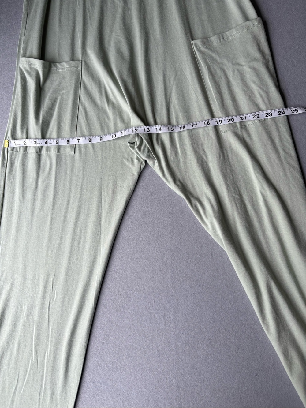 Light Sage Relaxed Overall Jumpsuit with Pockets sz L Relaxed Fit - Picture 7 of 9